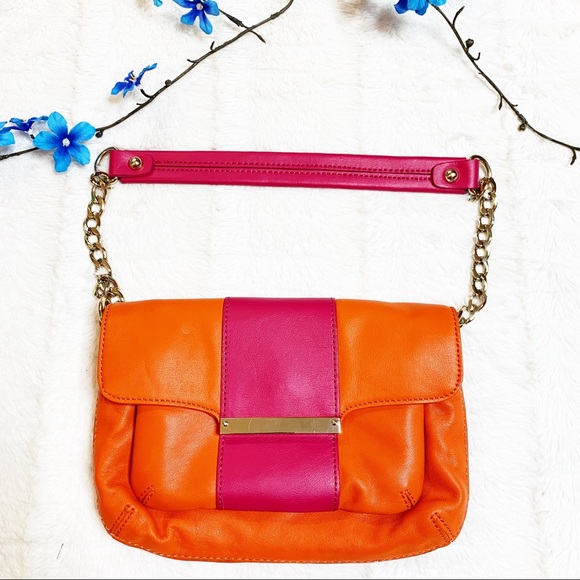 Talbots Handbags - Talbots Pink & Orange color block Shoulder bag